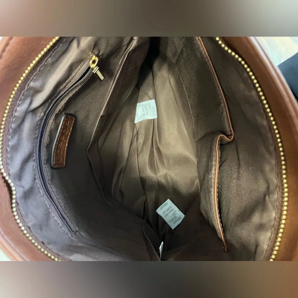 NWT Brown Leather Crossbody Bag - Picture 6 of 14